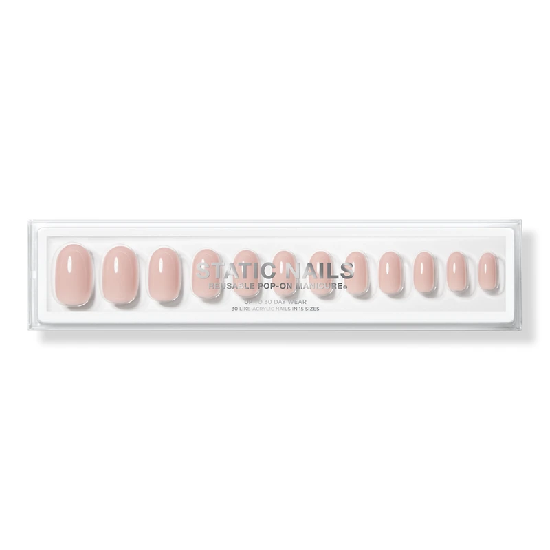 Static Nails Barely There Reusable Pop-On Manicures