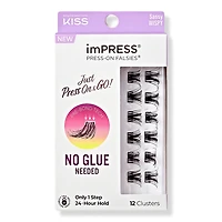 Kiss imPRESS Press-On Falsies Eyelash Clusters, Sassy Wispy