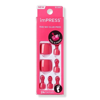 Kiss imPRESS Roundabout Press-On Pedicure Toenails