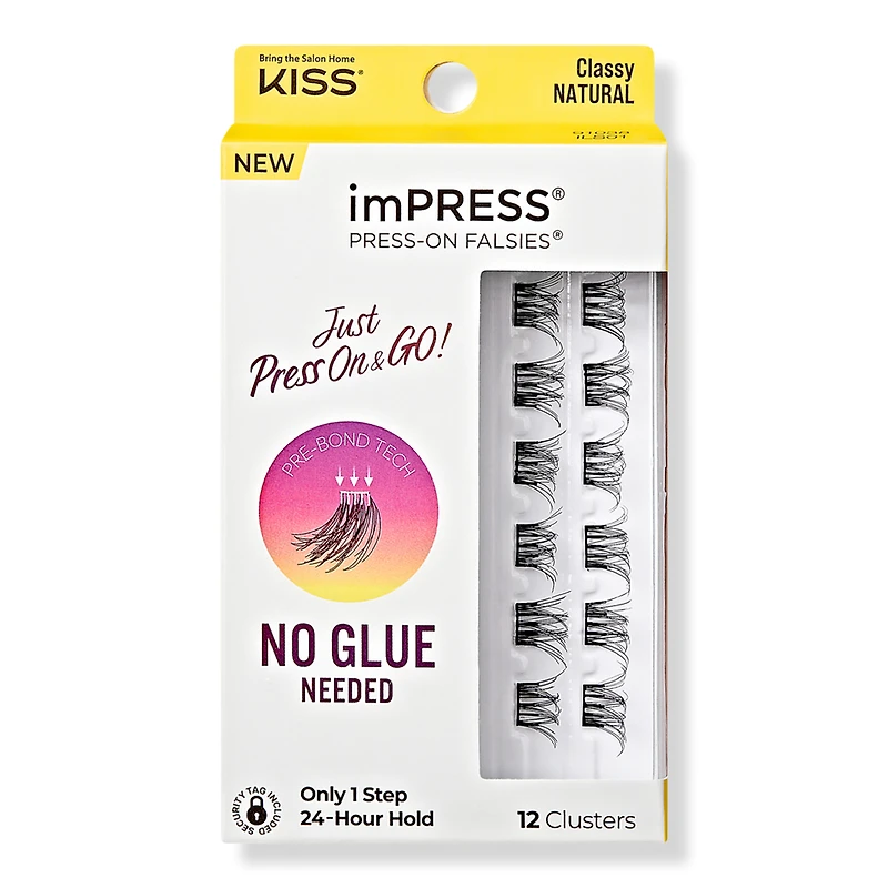 Kiss imPRESS Press-On Falsies Eyelash Clusters, Classy Natural