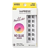 Kiss imPRESS Press-On Falsies Eyelash Clusters, Classy Natural