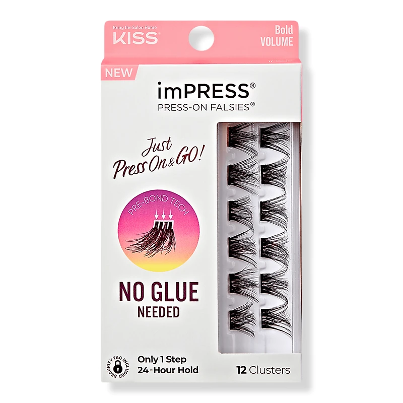 Kiss imPRESS Press-On Falsies Eyelash Clusters, Bold Volume