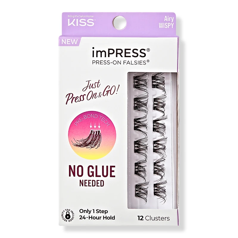 Kiss imPRESS Press-On Falsies Eyelash Clusters, Airy Wispy