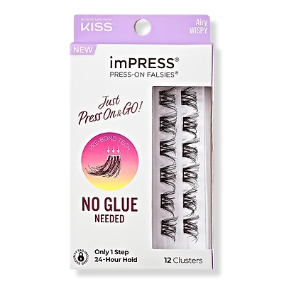 Kiss imPRESS Press-On Falsies Eyelash Clusters, Airy Wispy