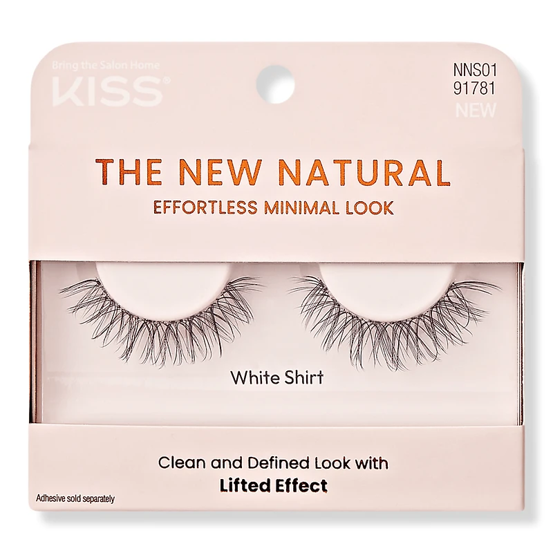 Kiss The New Natural False Eyelashes, White Shirt