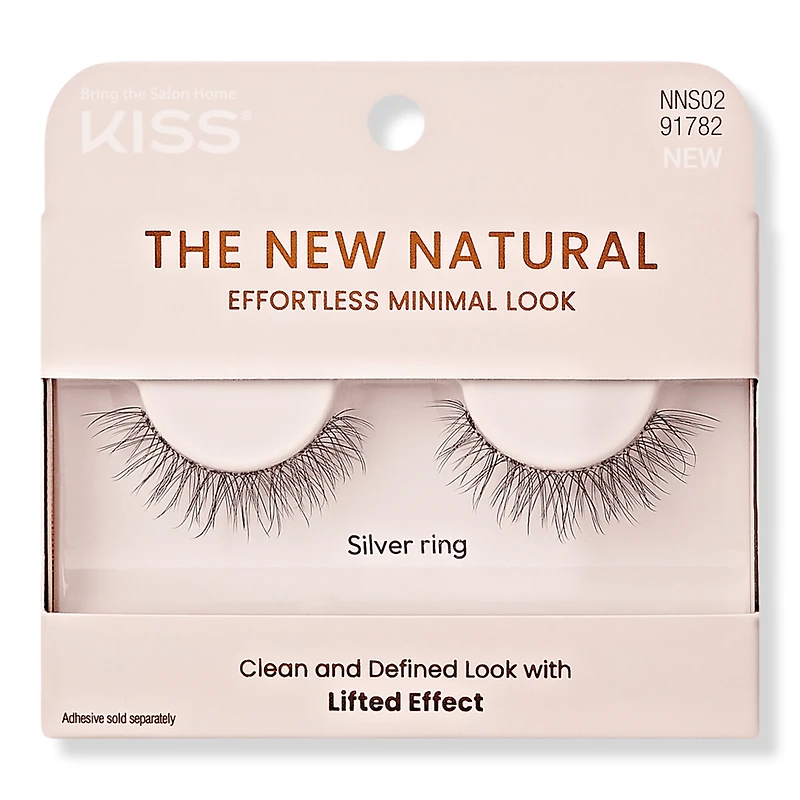 Kiss The New Natural False Eyelashes, Silver Ring