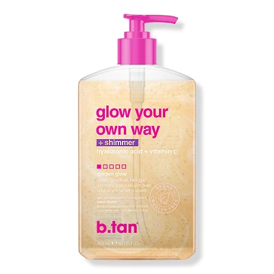 b.tan Glow Your Own Way + Shimmer Shimmering Clear Self Tan Gel