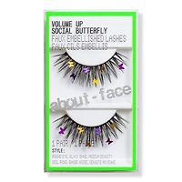 about-face Volume Up Faux Embellished Lashes - Social Butterfly