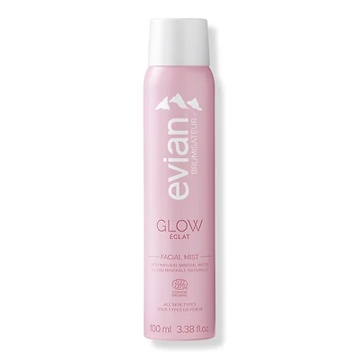 Evian Mineral Spray Glow Facial Mist with Natural Mineral Water