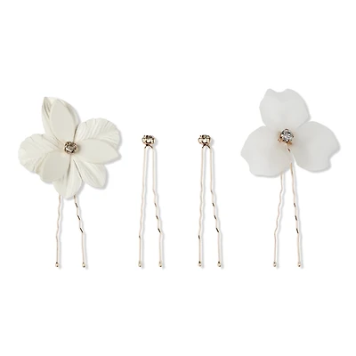 Scunci ELITE Flower And Rhinestone U Pins