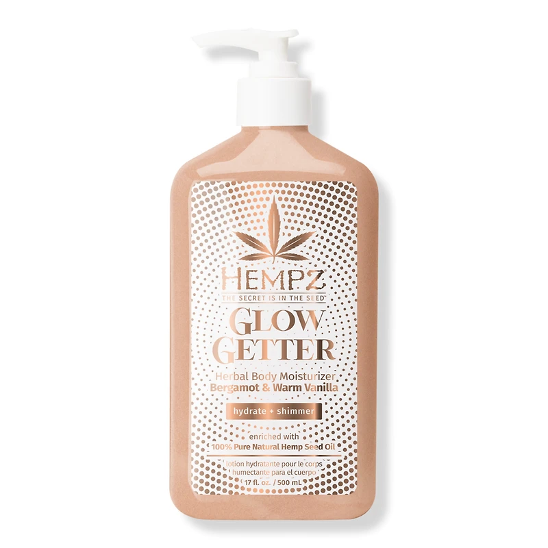 Hempz Glow Getter Herbal Body Moisturizer with Shimmer - oz