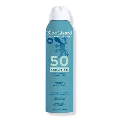BLUE LIZARD AUSTRALIAN SUNSCREEN Sensitive Mineral Sunscreen Spray SPF 50+