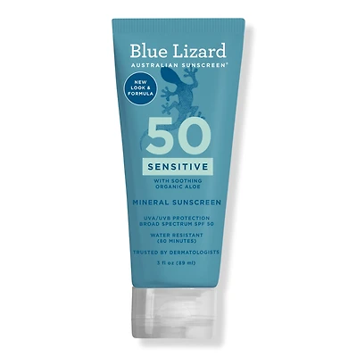 BLUE LIZARD AUSTRALIAN Sunscreen Sensitive Mineral Lotion SPF 50+ - oz