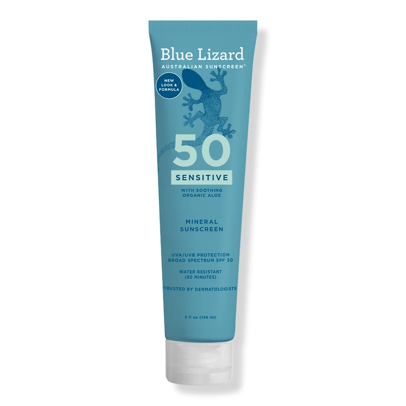 BLUE LIZARD AUSTRALIAN Sunscreen Sensitive Mineral Lotion SPF 50+ - oz