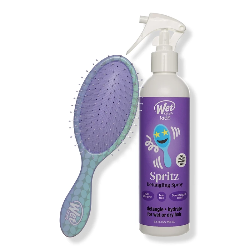 Wet Brush Kids Happy Hair Kit Detangling Spray & Midi Brush