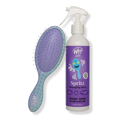 Wet Brush Kids Happy Hair Kit Detangling Spray & Midi Brush