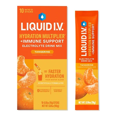 LIQUID I.V. Hydration Multiplier+ Immune Support Electrolyte Drink Mix Tangerine - 10 ct