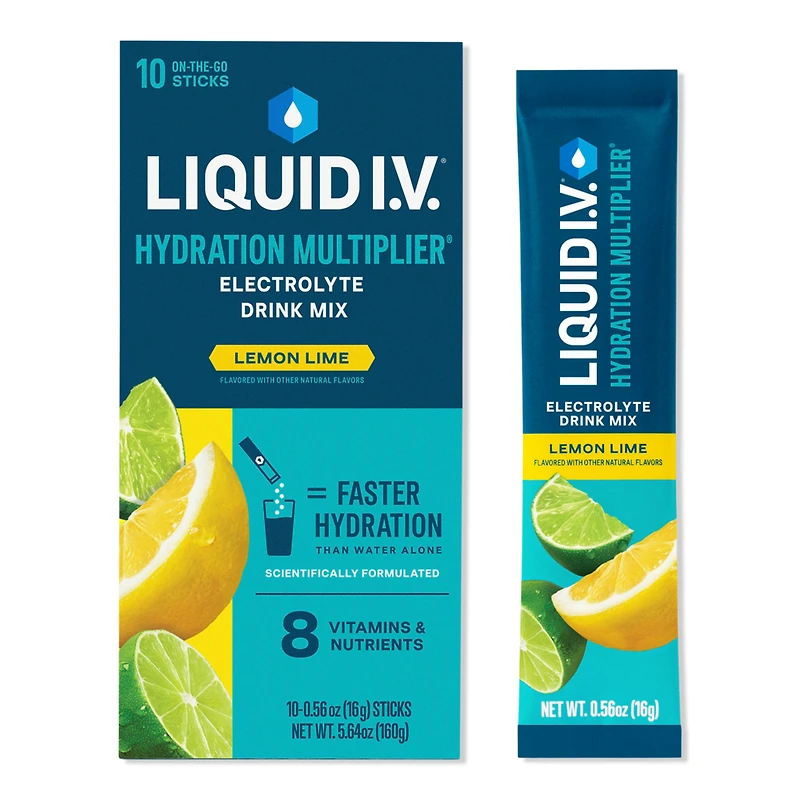 LIQUID I.V. Hydration Multiplier Electrolyte Drink Mix Lemon Lime - ct
