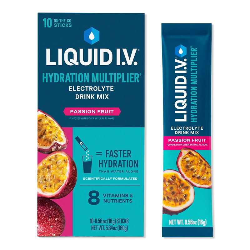 LIQUID I.V. Hydration Multiplier Electrolyte Drink Mix Passion Fruit - ct