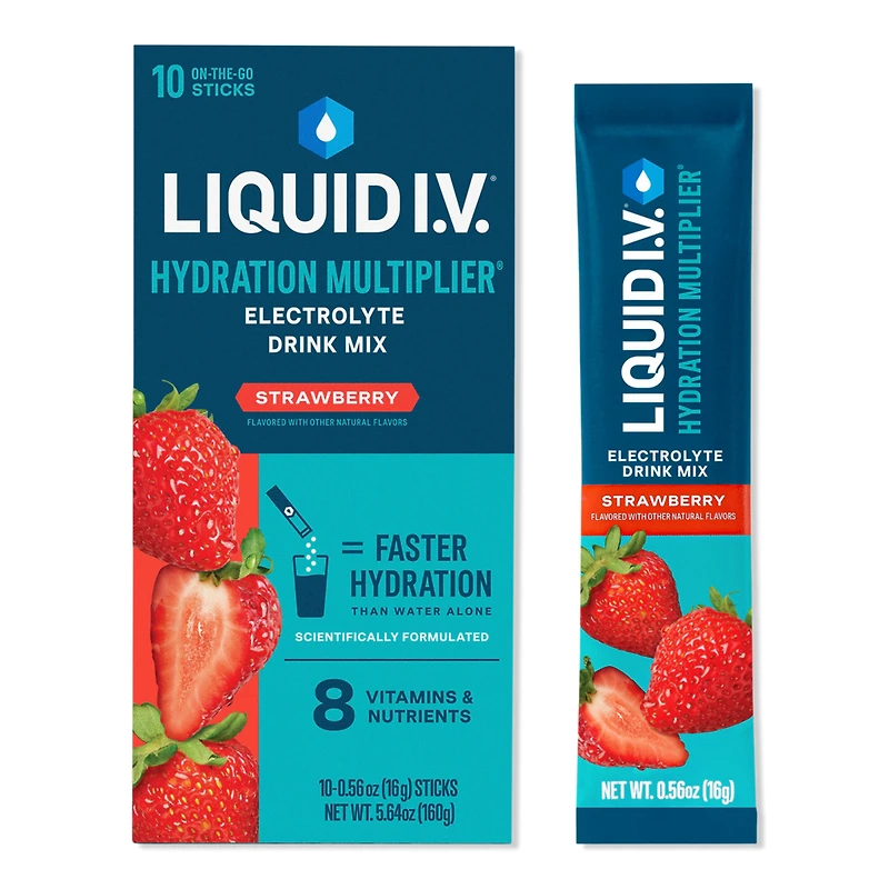 LIQUID I.V. Hydration Multiplier Electrolyte Drink Mix Strawberry - ct