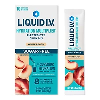 LIQUID I.V. Hydration Multiplier Electrolyte Drink Mix Sugar Free White Peach - ct