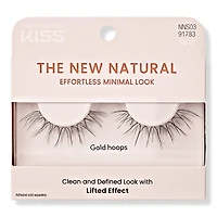 Kiss The New Natural Glue-On Lashes, Gold Hoops