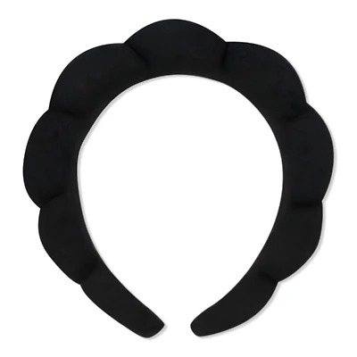 The Vintage Cosmetic Company Padded Black Velour Spa Headband