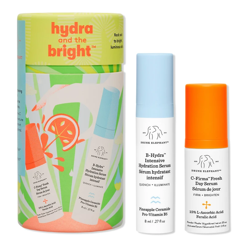 Drunk Elephant Hydra and the Bright Travel Size Duo