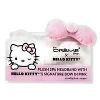 The Creme Shop Hello Kitty Plush Spa Headband with Signature Bow-Pink
