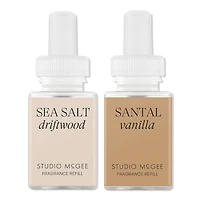 Pura X Studio McGee Santal Vanilla and Sea Salt Driftwood Diffuser Refills