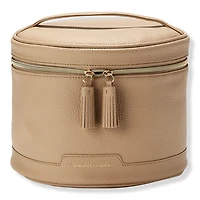 Tartan + Twine Tan Round Train Case