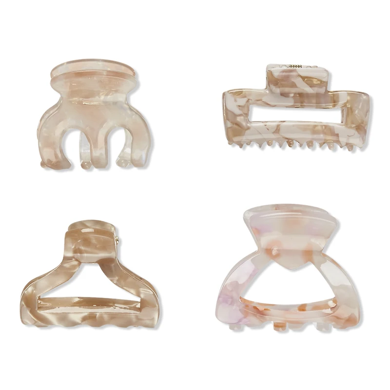 Scunci PRIMP Mix Acrylic Claw Clips - Pink