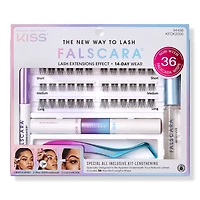 Kiss Falscara Special Edition Starter Kit, Lash Clusters, Lengthening Wisps