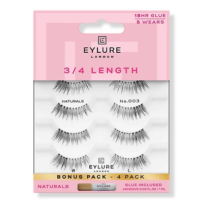 Eylure 3/4 Length Naturals Accent No. 003 Eyelashes Multipack
