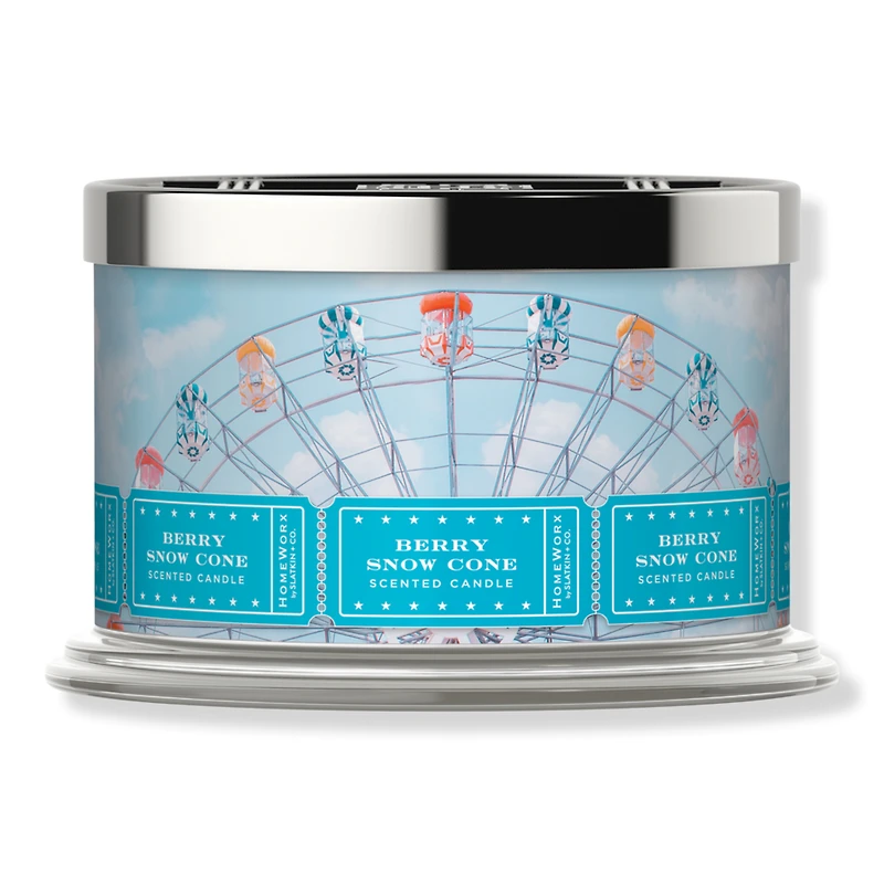 HomeWorx Berry Snow Cone 4-Wick Scented Candle
