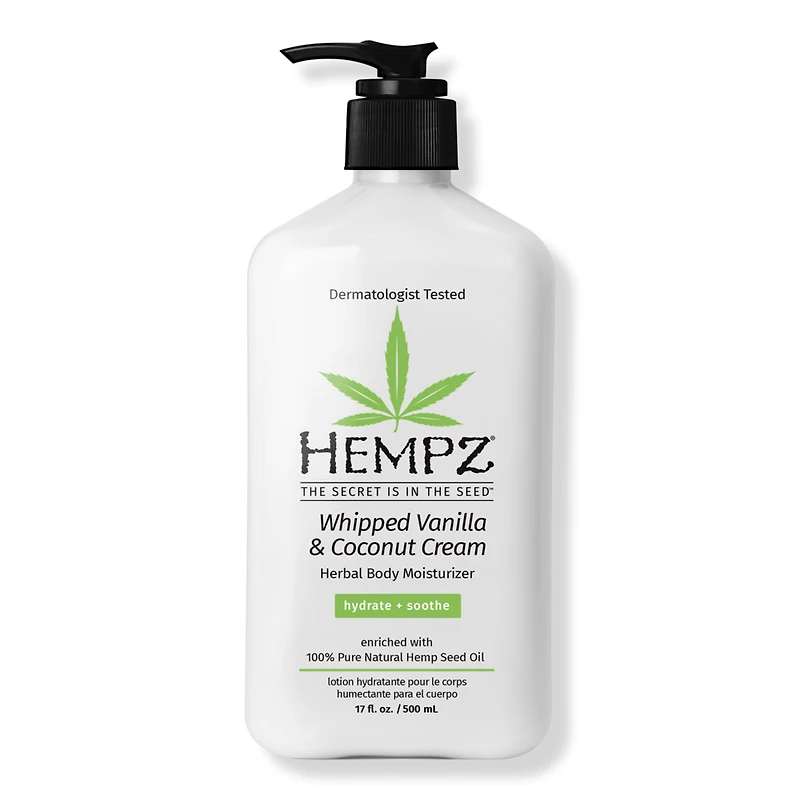 Hempz Whipped Vanilla & Coconut Cream Body Moisturizer - oz
