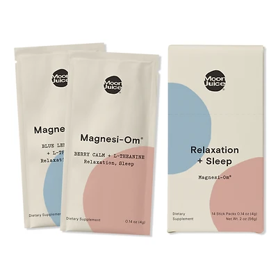 Moon Juice Magnesi-Om Relaxation + Sleep Supplement - Duo Berry and Blue Lemon