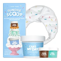 I Dew Care Sundae Scoop Ice Cream-Inspired Wash-Off Masks & Headband Set