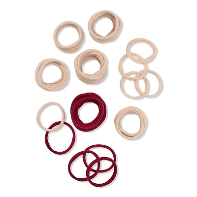 Wet Brush Reclaimed Boho Nylon Hair Elastics - Berry &