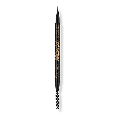 L.A. Girl Brow Ink Long-Wearing Micro Brush Detailer Pen - Soft Black