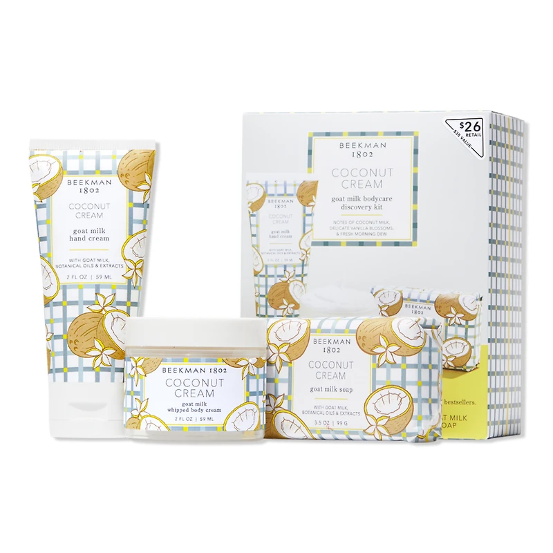 Beekman 1802 Coconut Cream Goat Milk Bodycare Discovery Kit