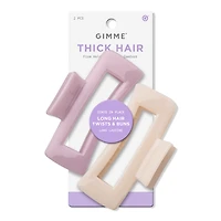 GIMME beauty Thick Hair Rectangle Claw Clip - Purple/Cream