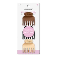 GIMME beauty Fine Hair Double Teeth Claw Clip