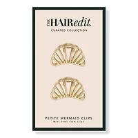 The Hair Edit Petite Gilded Mermaid Shell Mini Claw Clips