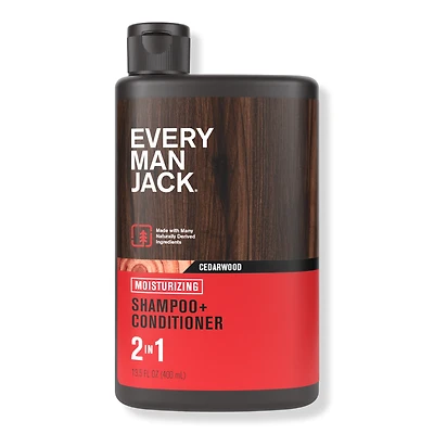 Every Man Jack Cedarwood Men's 2-in-1 Shampoo + Conditioner