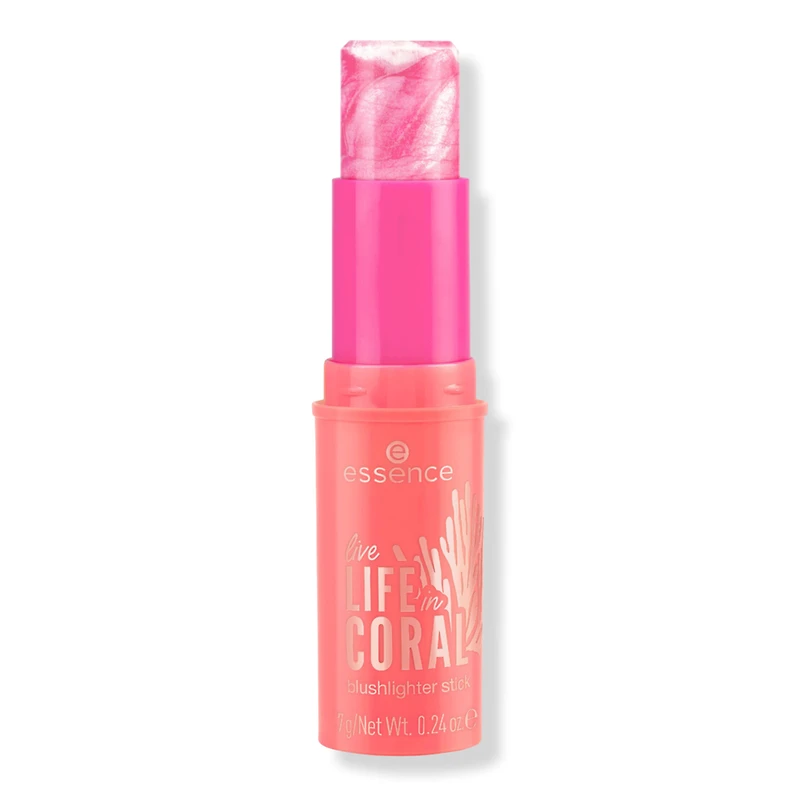 Essence Live Life In Coral Blushlighter Stick - Glowin' Coraltastic, Baby!