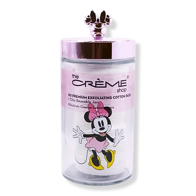 The Creme Shop Minnie Chic Reusable Jar + Exfoliating Cotton Pads