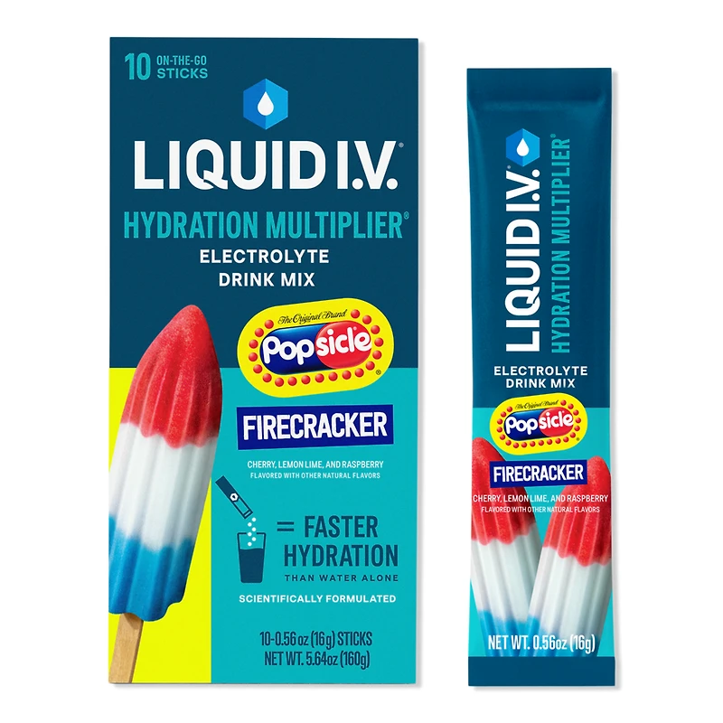 LIQUID I.V. Hydration Multiplier Electrolyte Drink Mix Popsicle Firecracker - ct