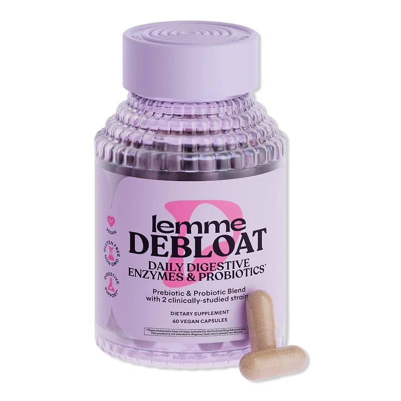 Lemme Debloat: Digestive Probiotic & Multi-Enzyme Capsules