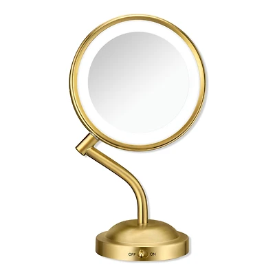 Conair 1X & 5X Maginification LED Brass Mirror